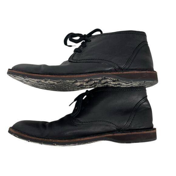 John Varvatos Black Leather Chukka Ankle Boots Mens Size 8M - Picture 2 of 12